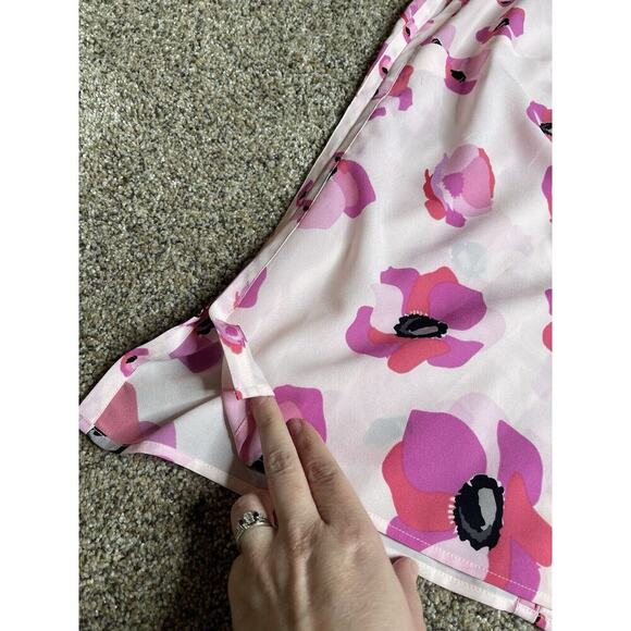 Cabi Pink Floral Poppy Print Tunic Tank Top Blouse Lightweight Size Small - Picture 3 of 8